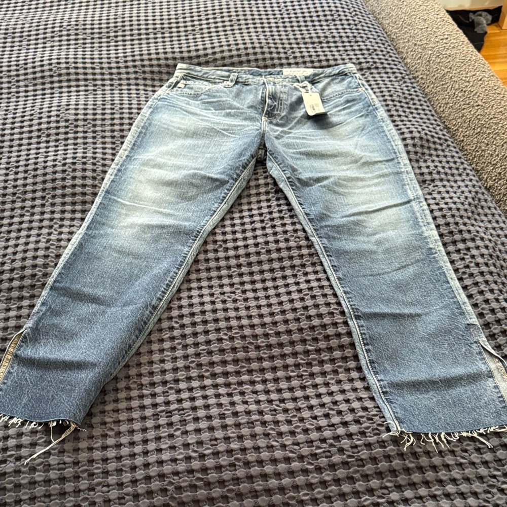 AG Adriano Goldschmied Light Blue Straight Jeans